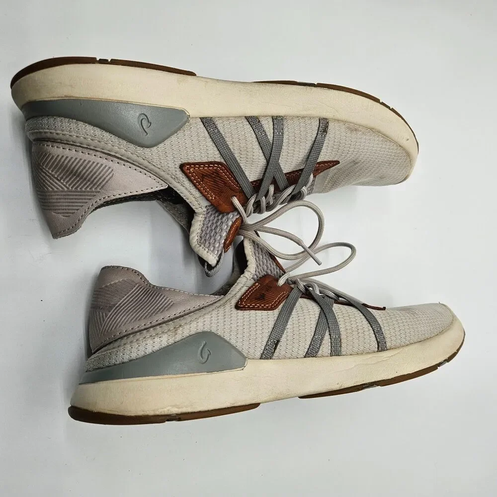 Olukai Mio Li Mens 10 Mist Grey & Poi Everyday Athletic Shoes Comfort 10440-DW25